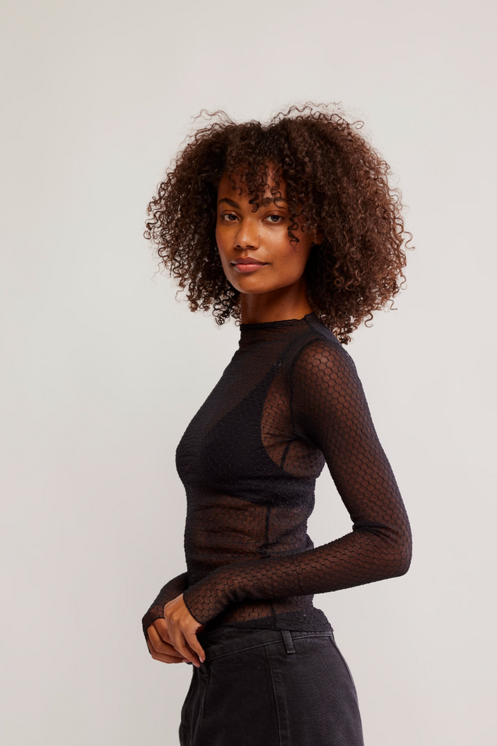 Free People - Minding My Own Business Top in Black