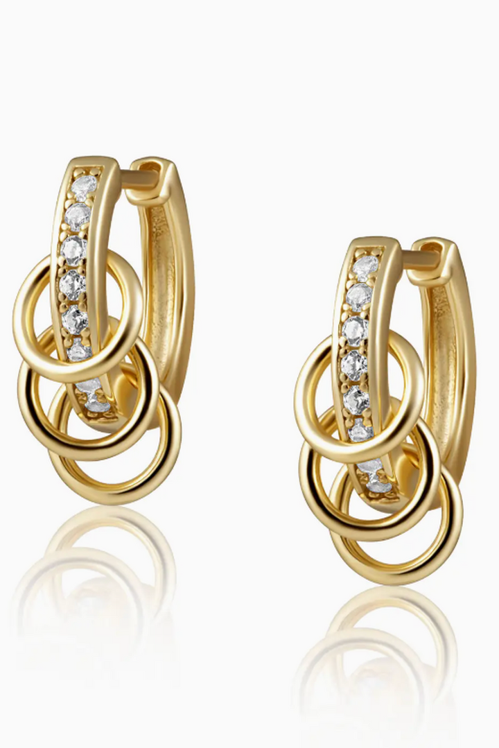 Sahira Jewelry - 14k Gold Plated Candice Huggies Earrings