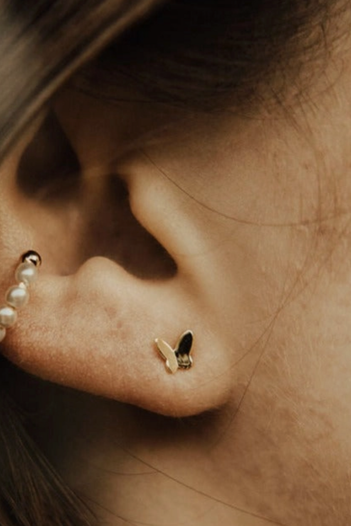 Mauve Jewelry Co. - Butterfly Mini Studs in Gold