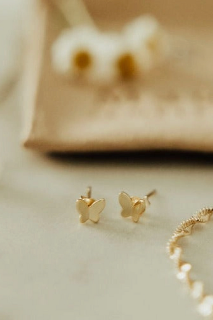 Mauve Jewelry Co. - Butterfly Mini Studs in Gold