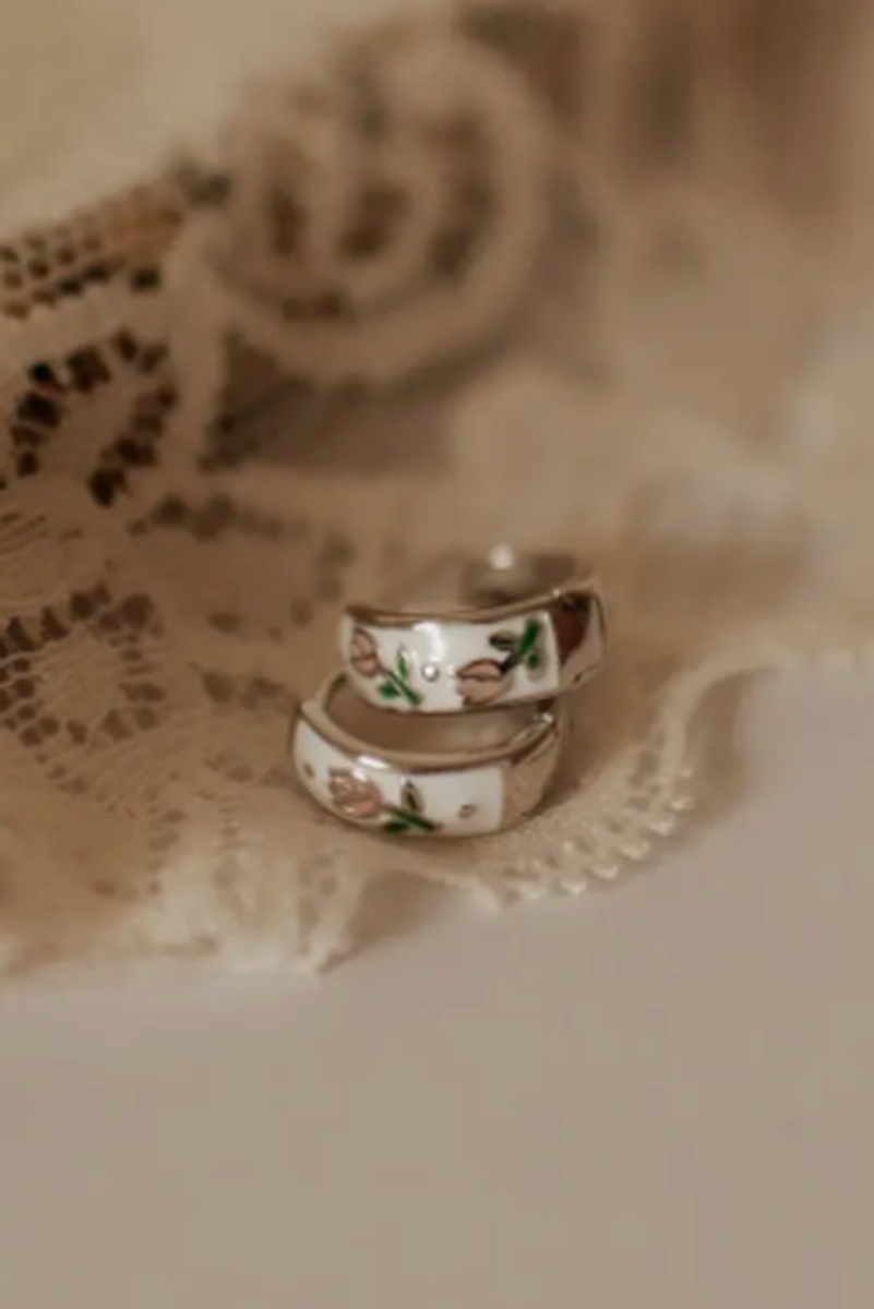 Mauve Jewelry Co. - Eloise Tea Cup Hoops in Silver or Gold