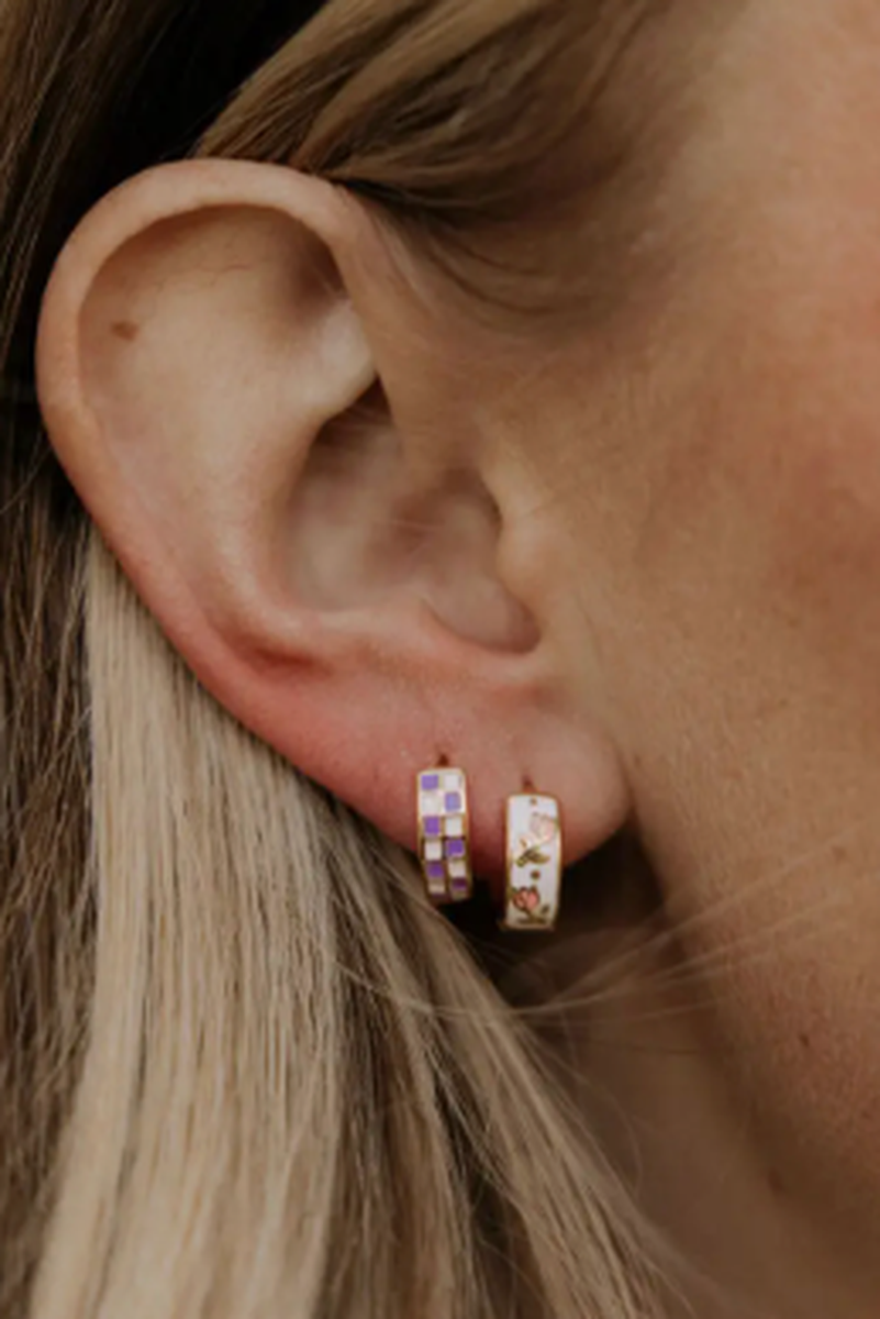 Mauve Jewelry Co. - Eloise Tea Cup Hoops in Silver or Gold