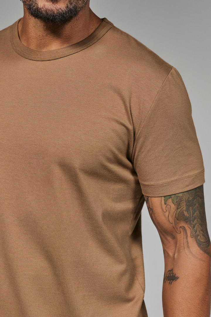 7DIAMONDS - Modal Crew Neck Tee in Desert