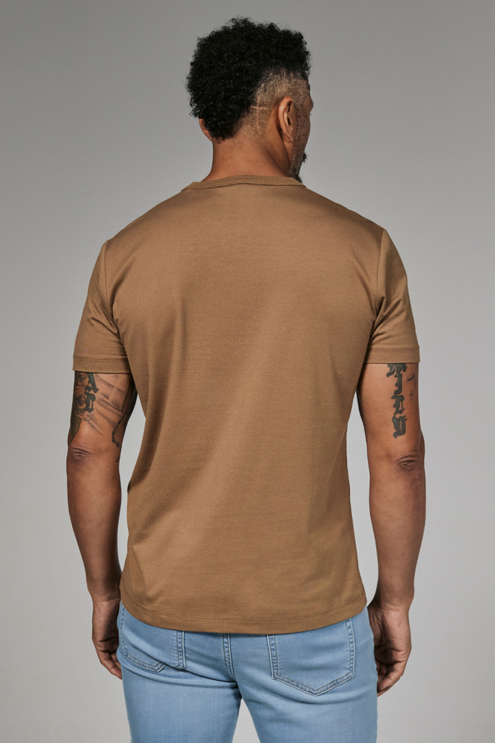 7DIAMONDS - Modal Crew Neck Tee in Desert