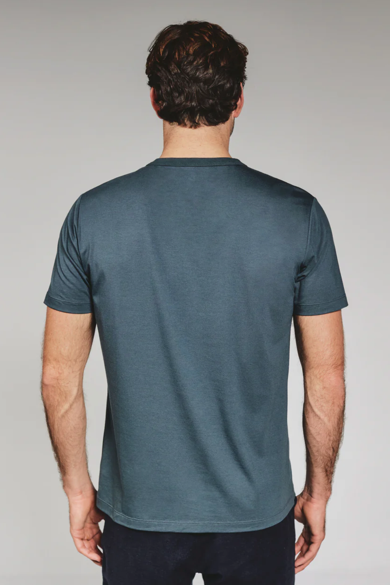 7DIAMONDS - Modal Crew Neck Tee in Petrol Navy