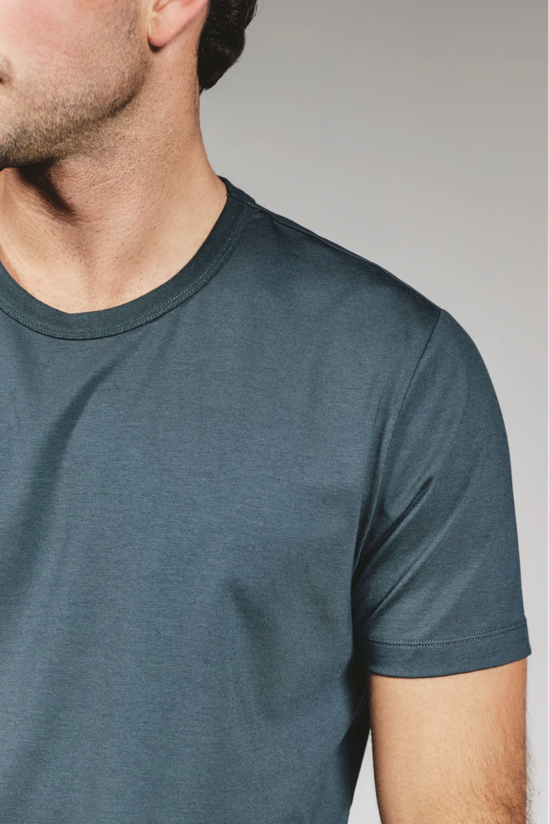 7DIAMONDS - Modal Crew Neck Tee in Petrol Navy