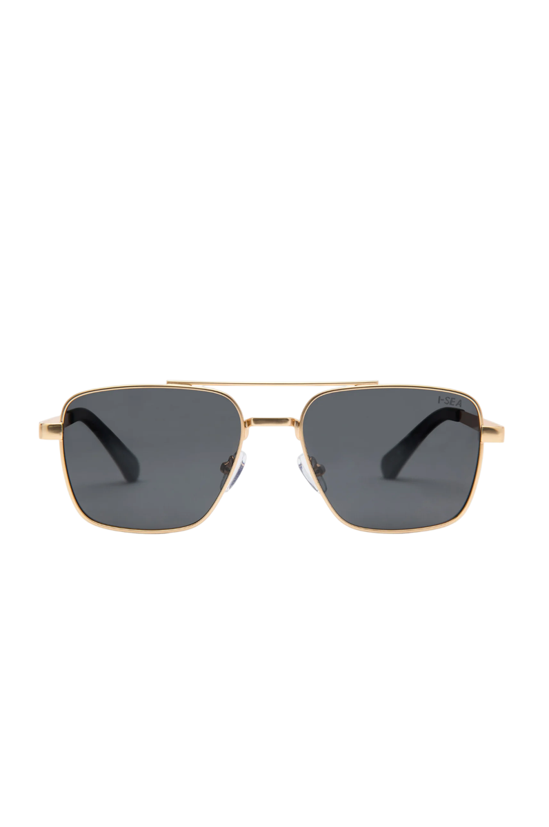 I-SEA - Brooks with Gold Frames / Smoke Polarized Lens