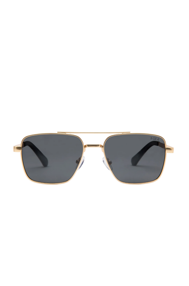 I-SEA - Brooks with Gold Frames / Smoke Polarized Lens