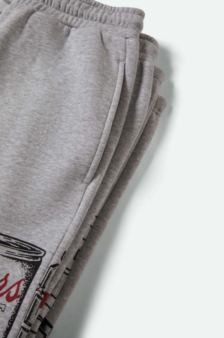 Brixton - Coors Light Silver Speed Sweat Pant in Heather Grey