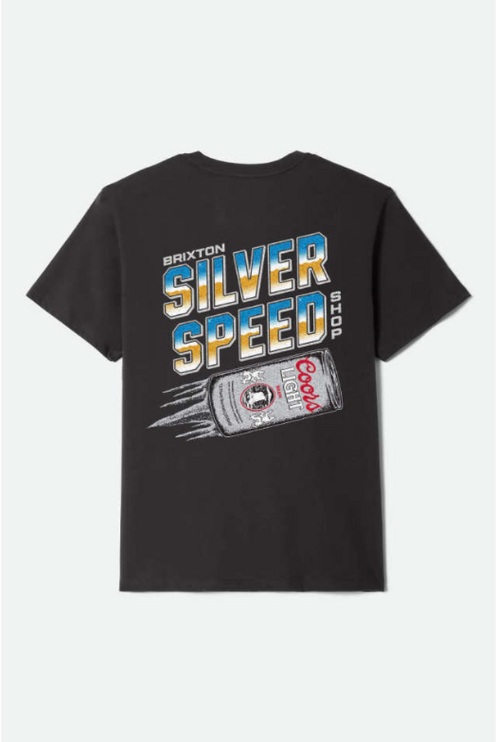 Brixton - Coors Light Silver Speed Short Sleeve Tee in Black