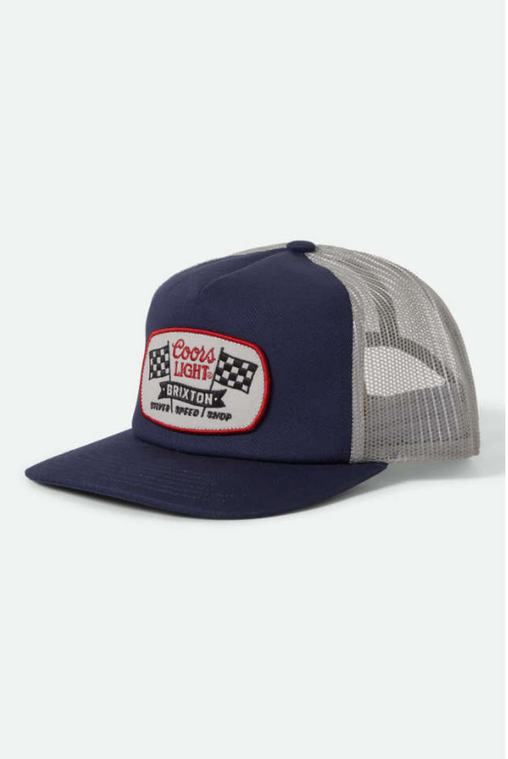 Brixton - Coors Light Pit Stop MP Trucker Hat in Coors Navy/Silver