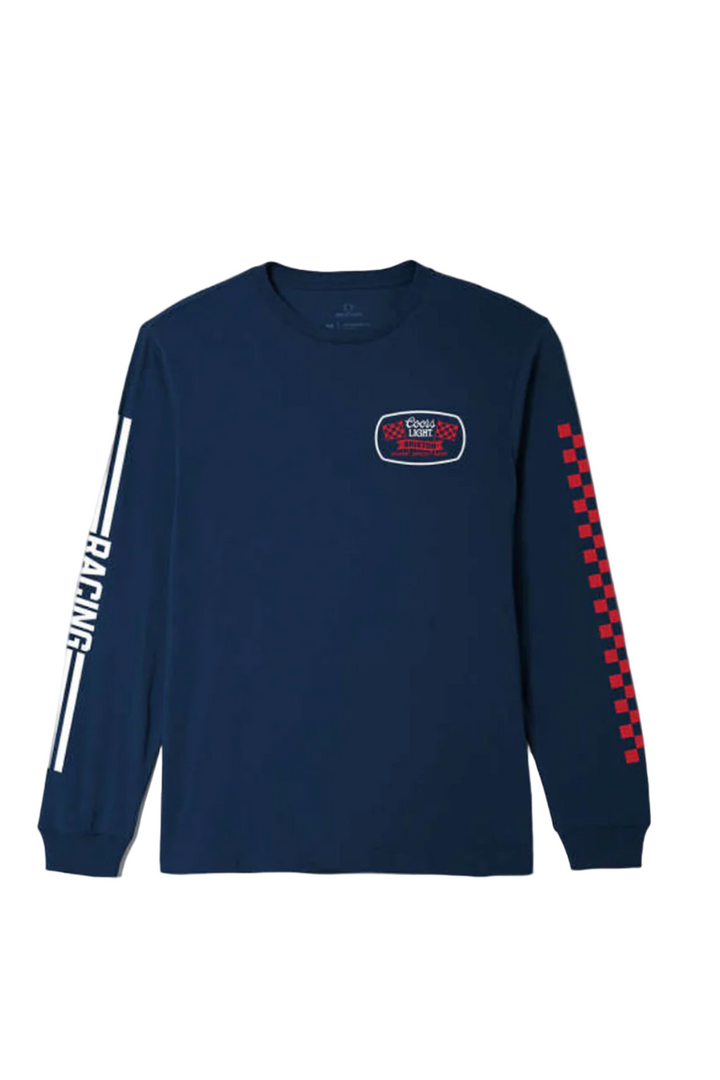 Brixton - Coors Light Pit Stop Long Sleeve Tee Shirt in Coors Navy