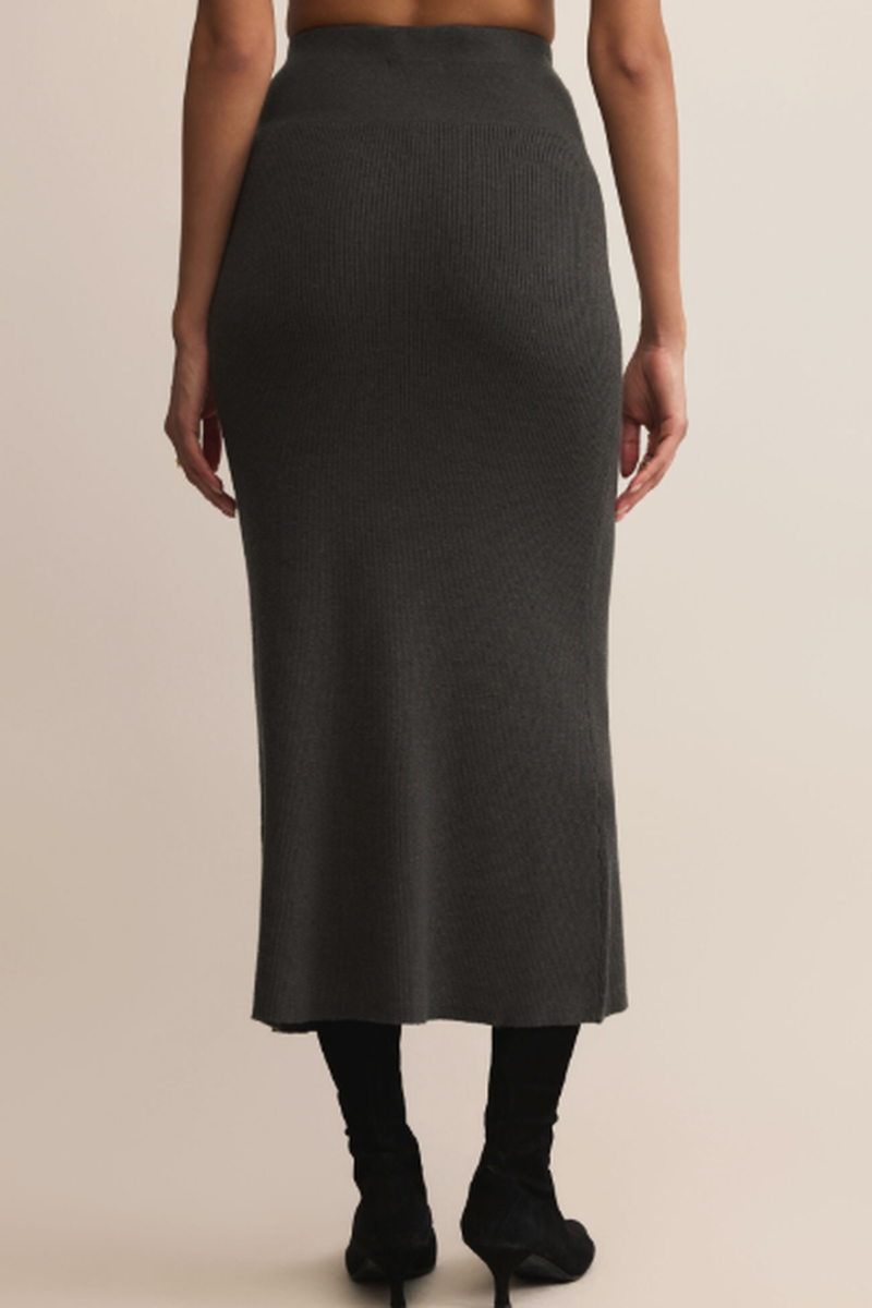 Z Supply - Eloise Sweater Skirt in Charcoal Heather
