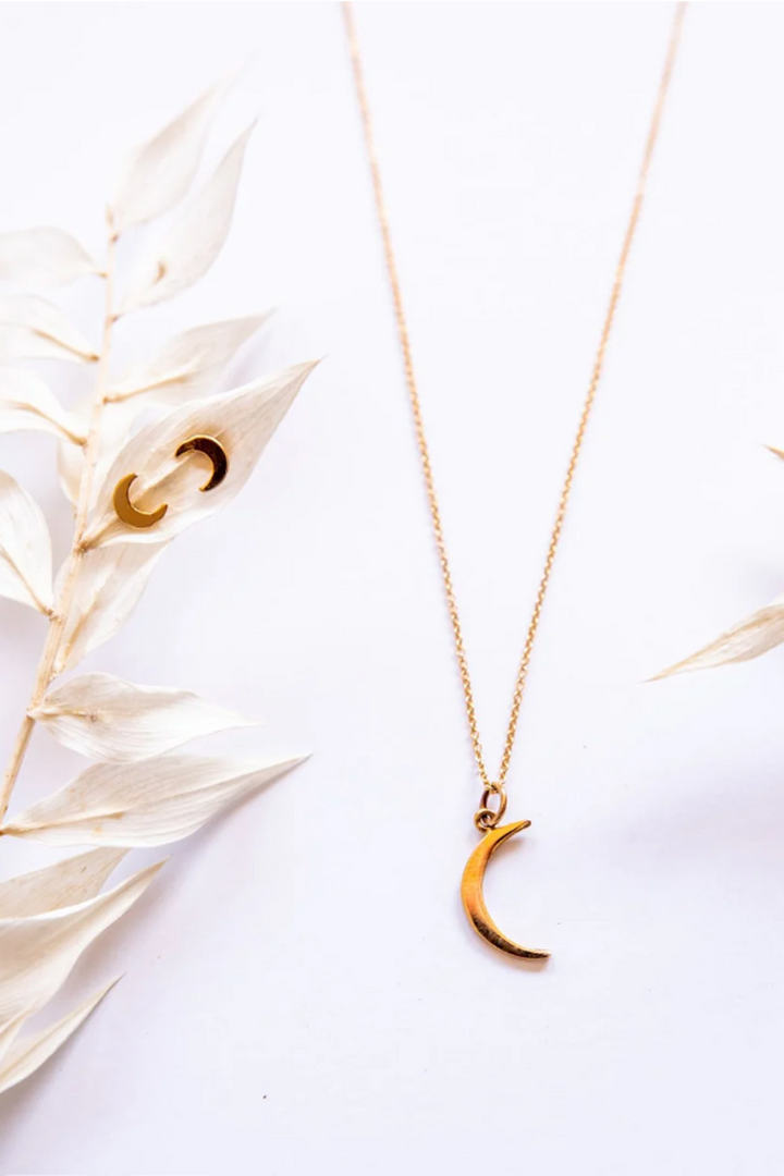 Tree Myriah - Moon Beam Set Earrings and Necklace 14k Gold Filled