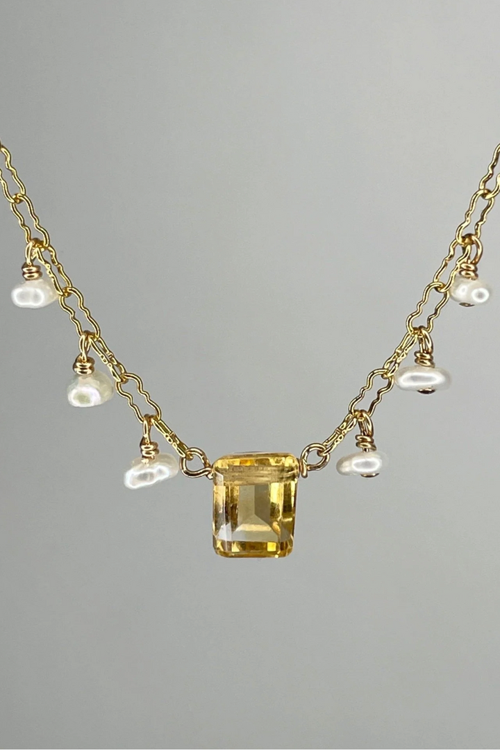 Tree Myriah - Citrine Devotion Necklace 14k Gold Fill 18"