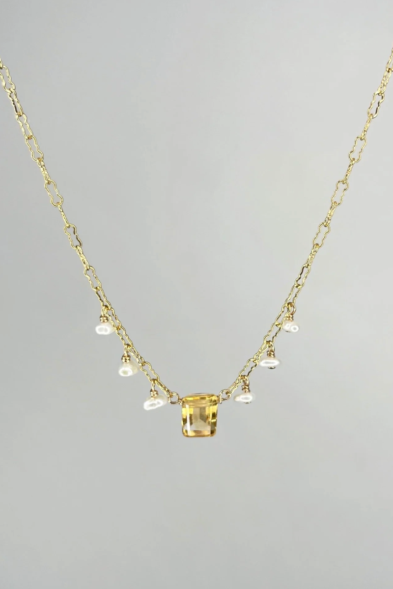 Tree Myriah - Citrine Devotion Necklace 14k Gold Fill 18"