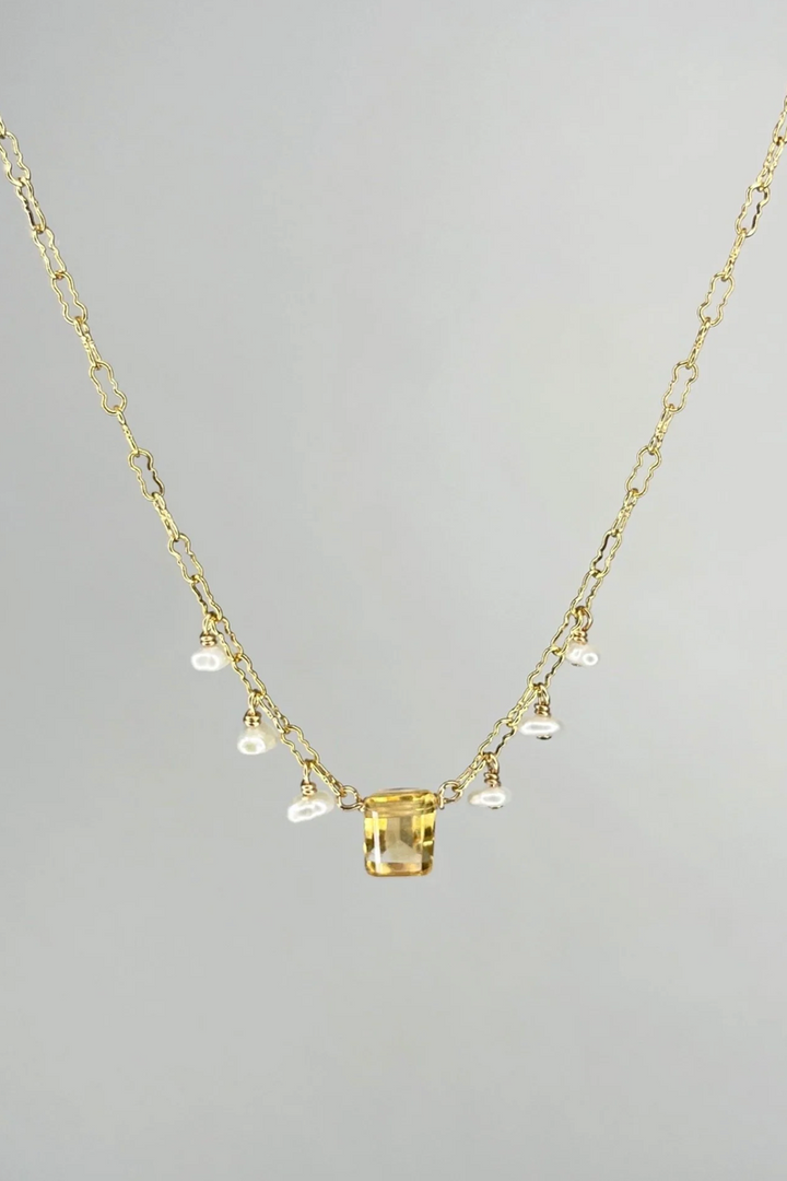 Tree Myriah - Citrine Devotion Necklace 14k Gold Fill 18"