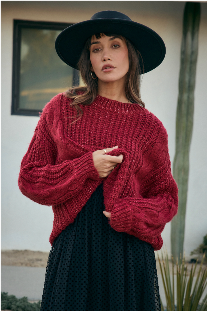 Saltwater LUXE - Lionna Sweater in Berry