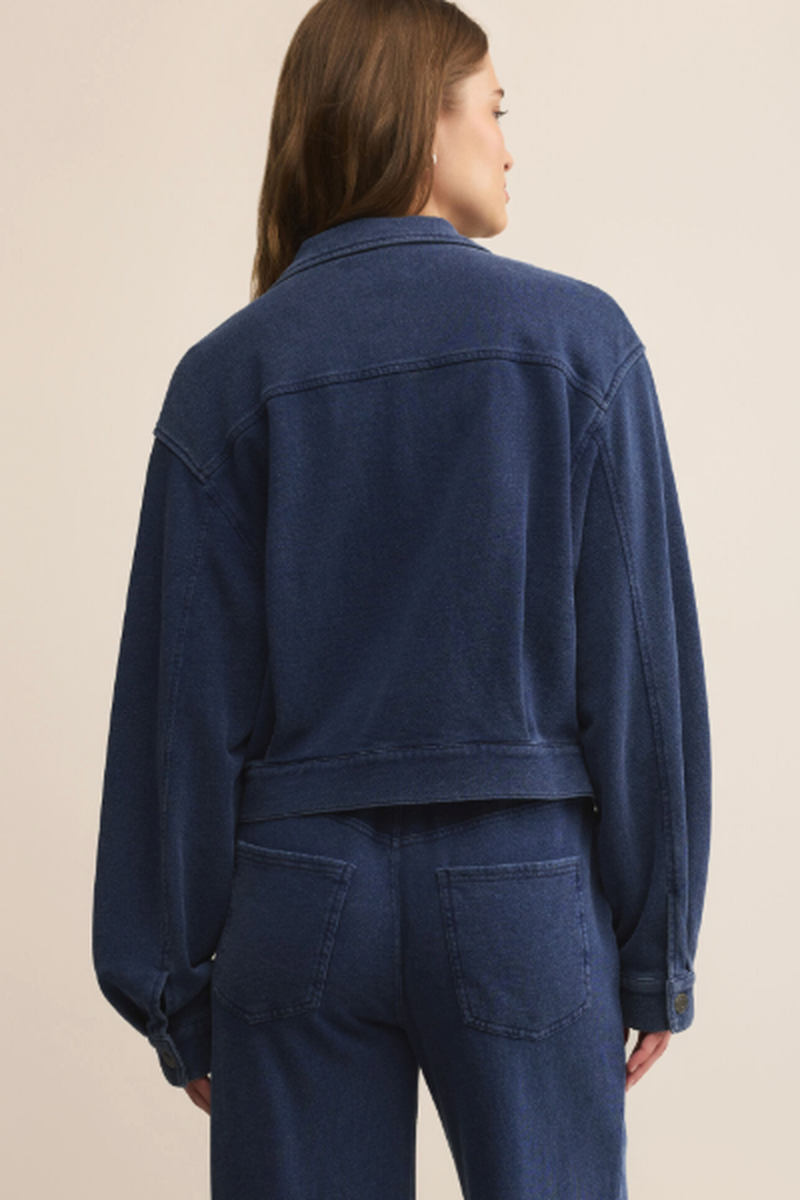 Z Supply - Heritage Knit Denim Jacket in Indigo