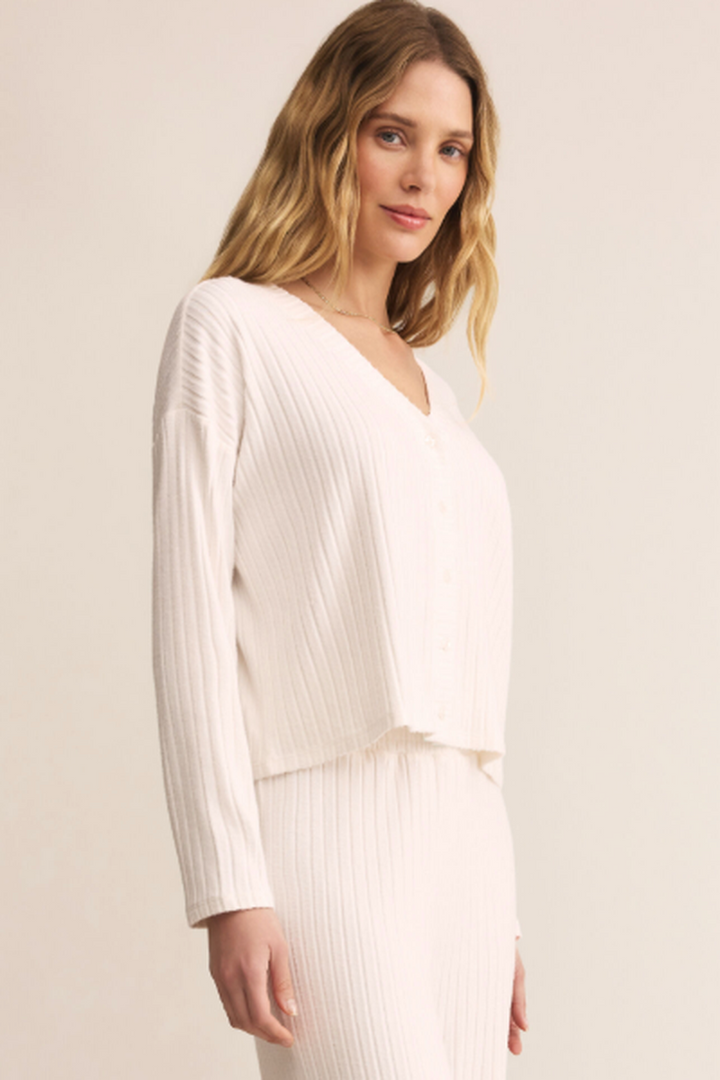 Z Supply - Mara Rib Cardigan in Vanilla Ice