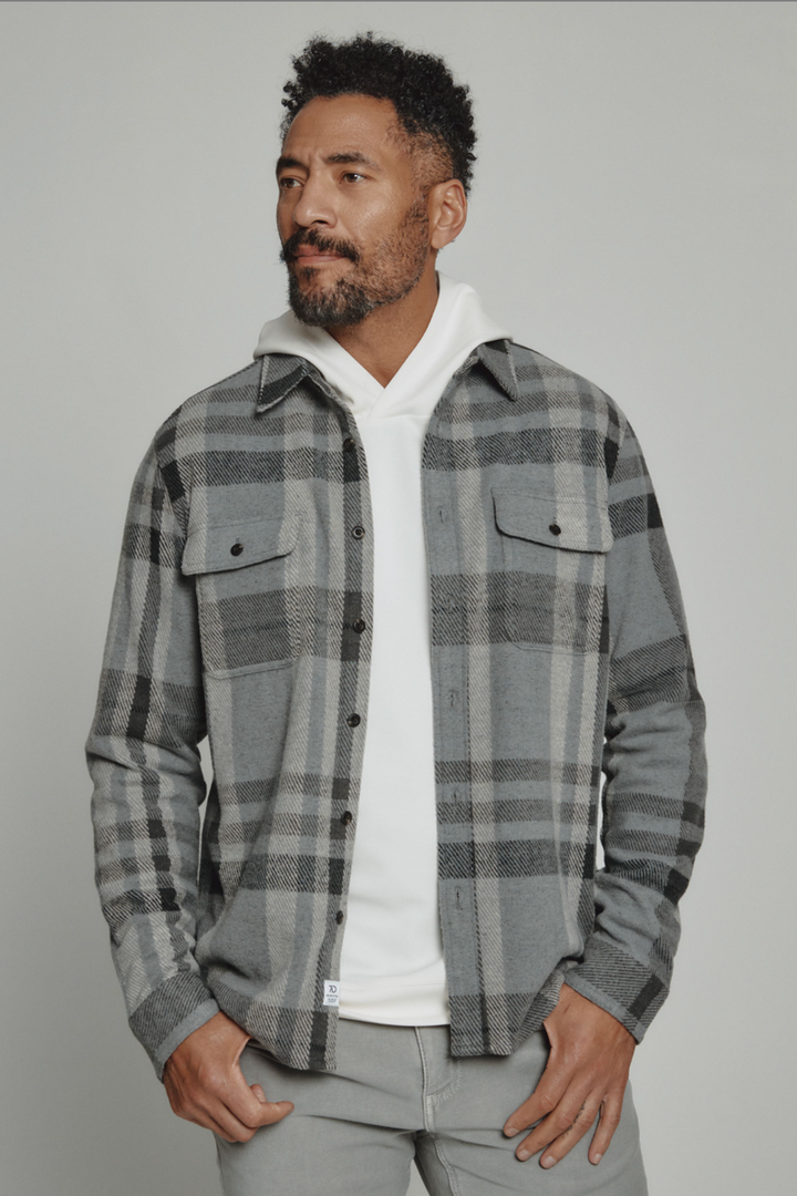 7DIAMONDS - Generation™ Plaid Shirt in Grey