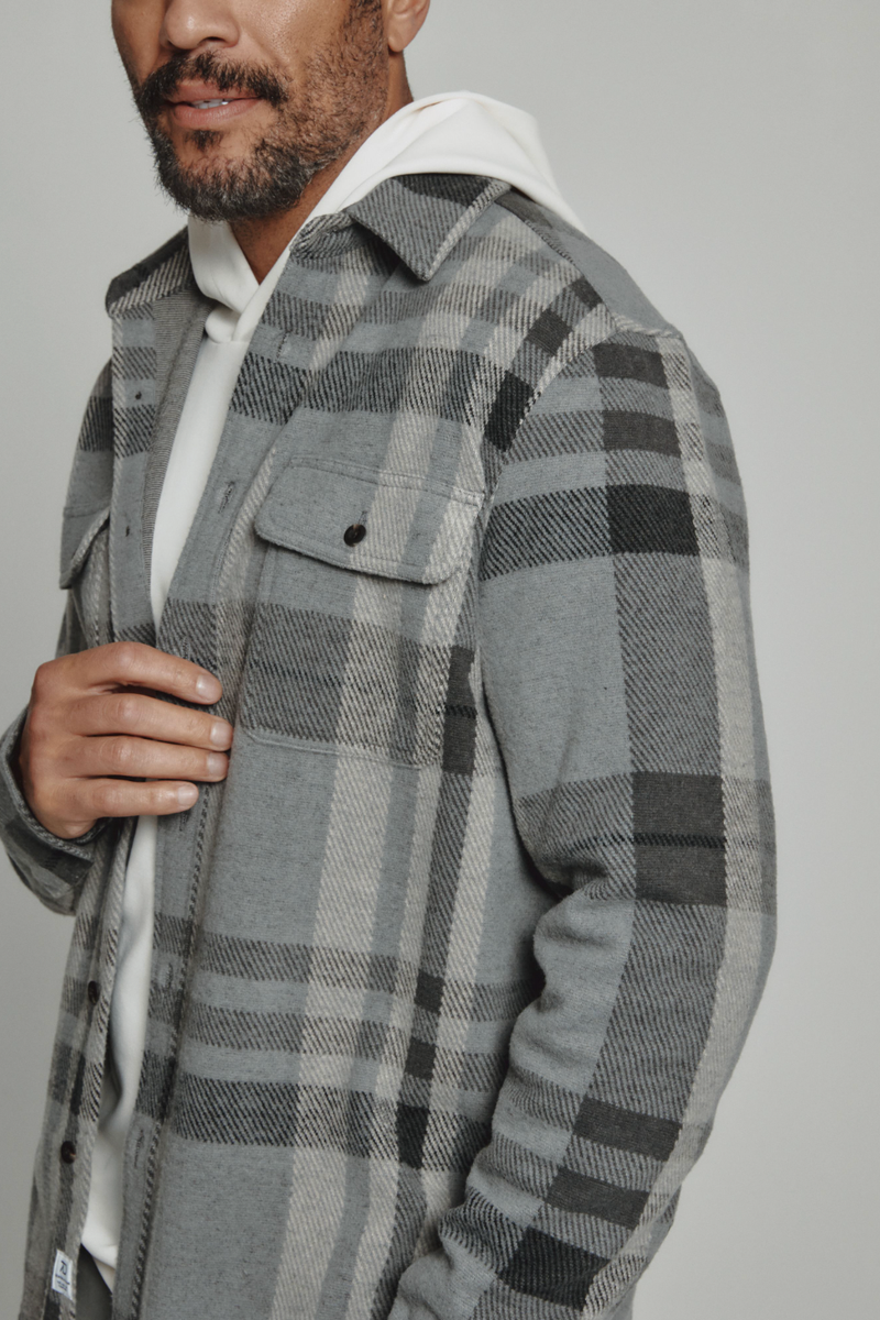 7DIAMONDS - Generation™ Plaid Shirt in Grey
