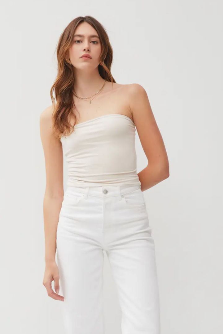 Be Cool -  Basic Bandeau Top in Ecru