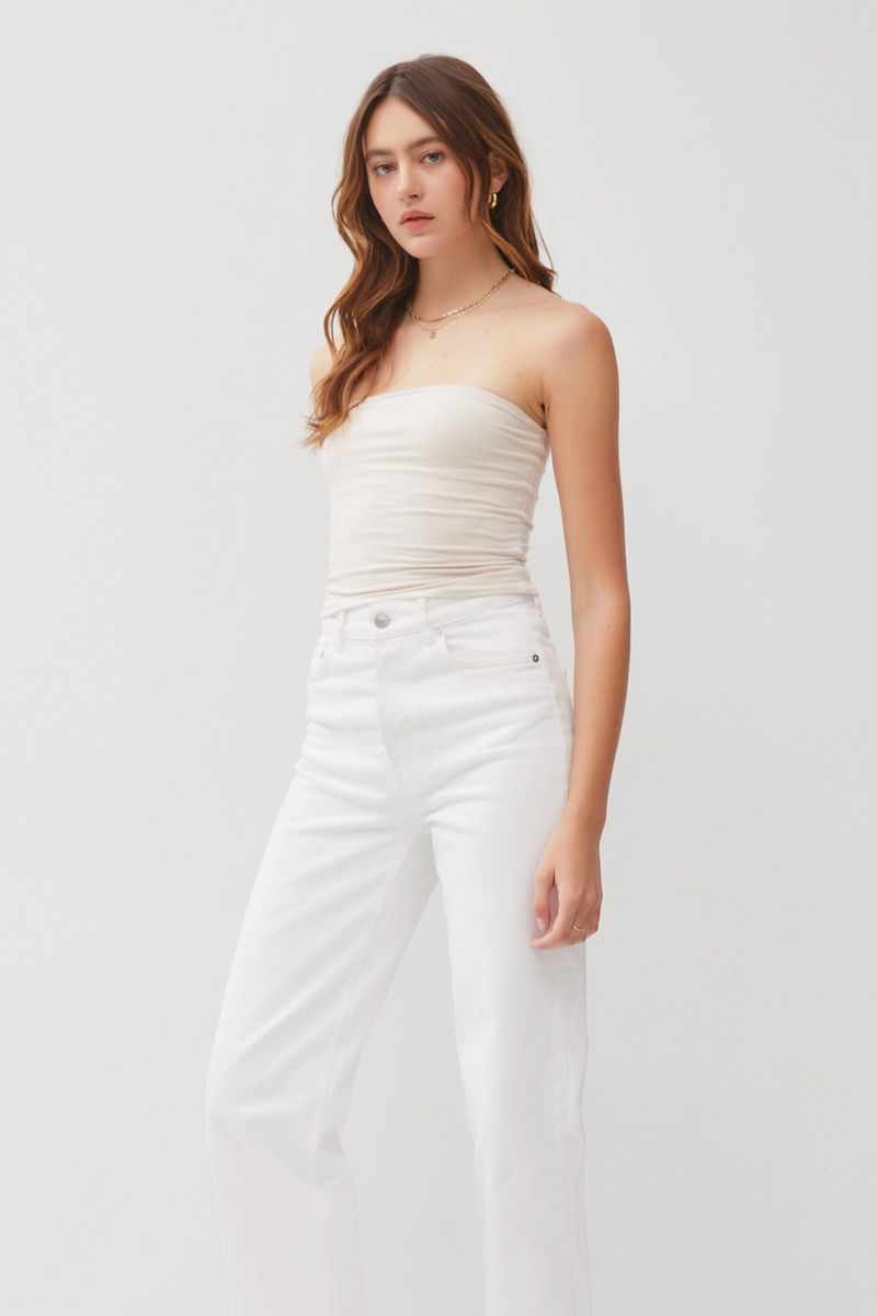 Be Cool -  Basic Bandeau Top in Ecru