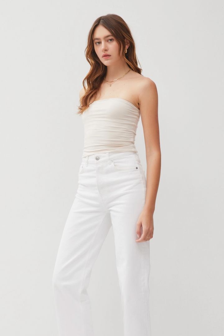 Be Cool -  Basic Bandeau Top in Ecru