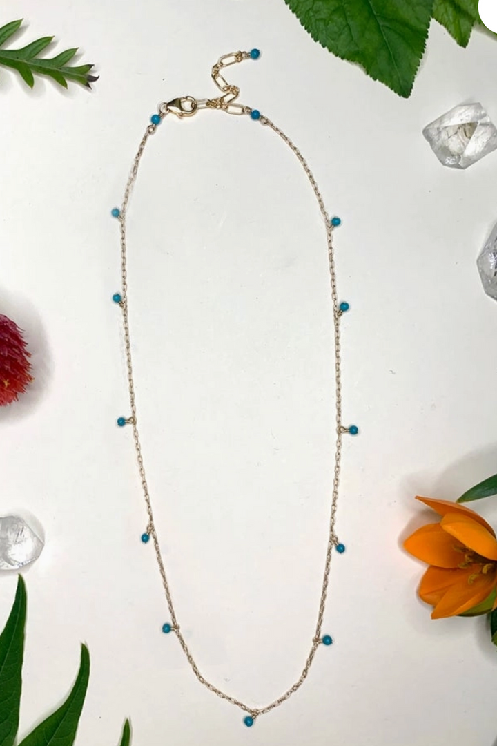Elysium Jewelry - Stone Bead Choker in Gold