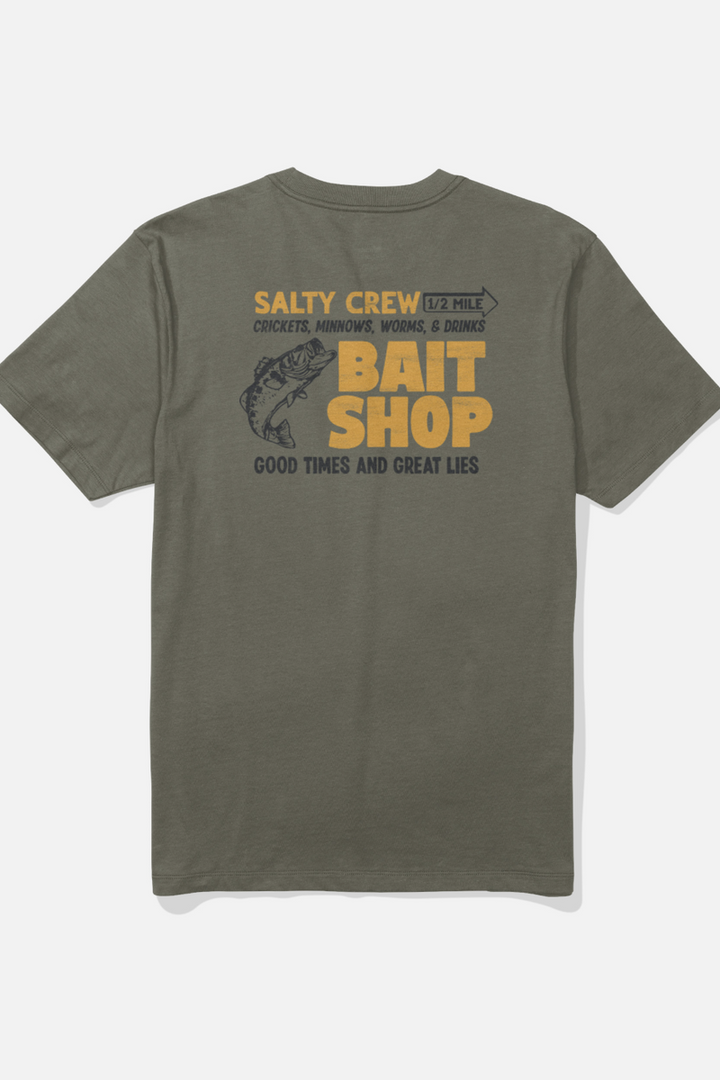 Salty Crew - Bait Shop Short Sleeve T-Shirt in Dusty Olive