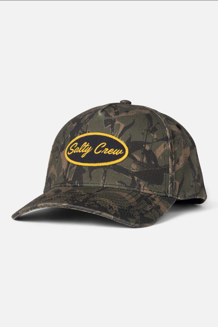 Salty Crew - Upstream Snapback Hat in Olive Camo