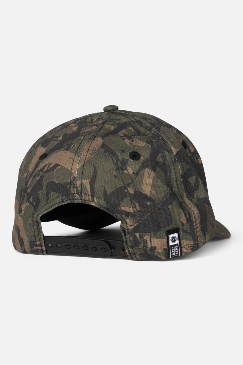 Salty Crew - Upstream Snapback Hat in Olive Camo