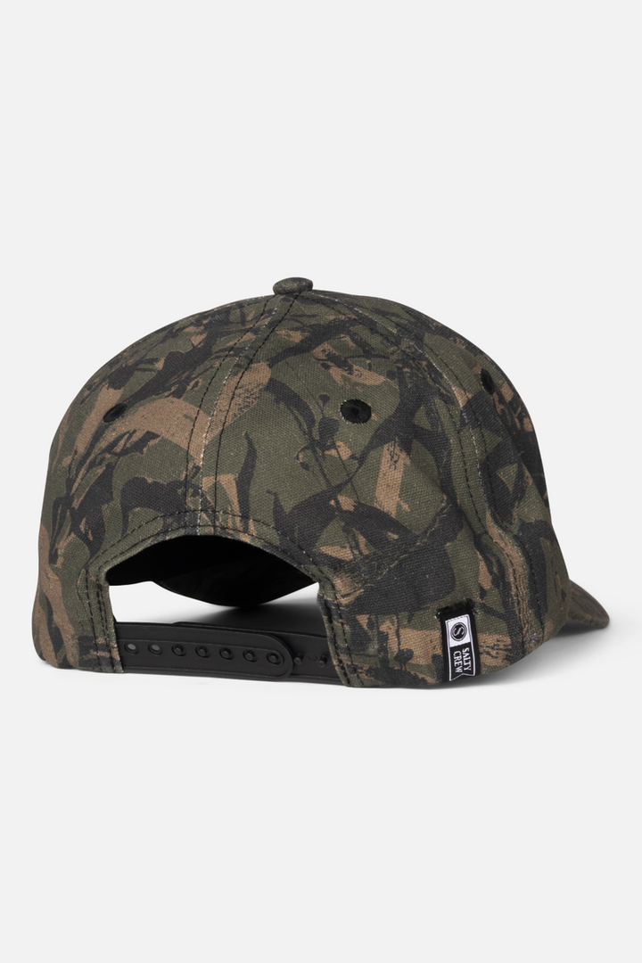 Salty Crew - Upstream Snapback Hat in Olive Camo