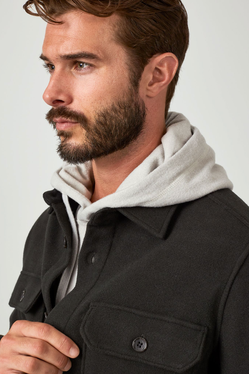 7DIAMONDS - Generation Melange Shacket in Olive