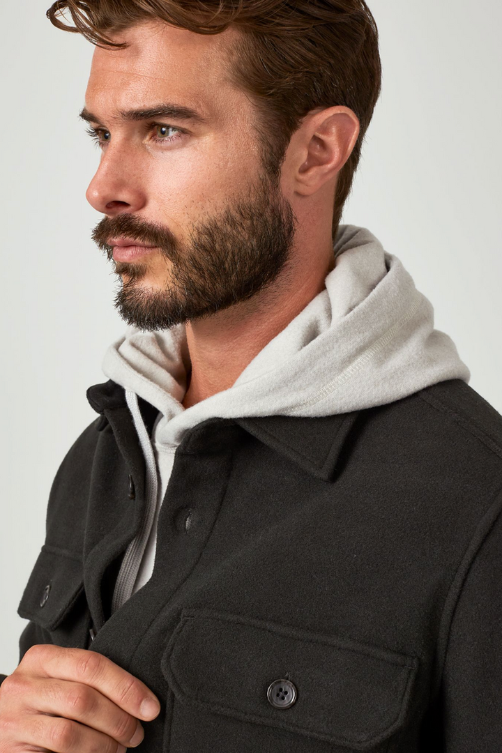 7DIAMONDS - Generation Melange Shacket in Olive