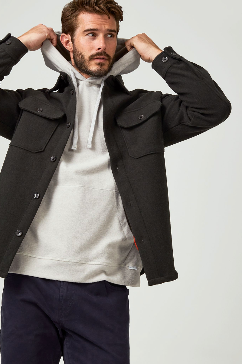 7DIAMONDS - Generation Melange Shacket in Olive