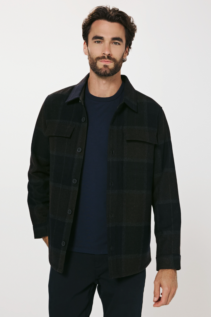 7DIAMONDS - Sea Ranch Overshirt Jacket in Dark Olive
