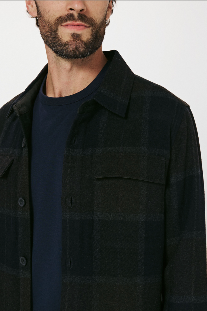 7DIAMONDS - Sea Ranch Overshirt Jacket in Dark Olive