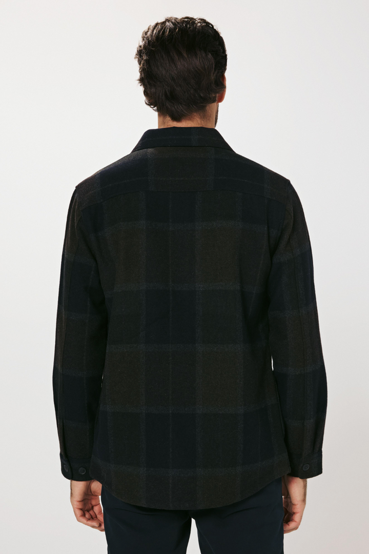 7DIAMONDS - Sea Ranch Overshirt Jacket in Dark Olive