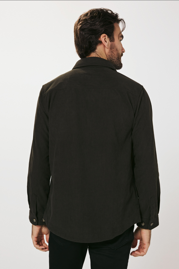 7DIAMONDS - Crossway Corduroy Overshirt in Olive