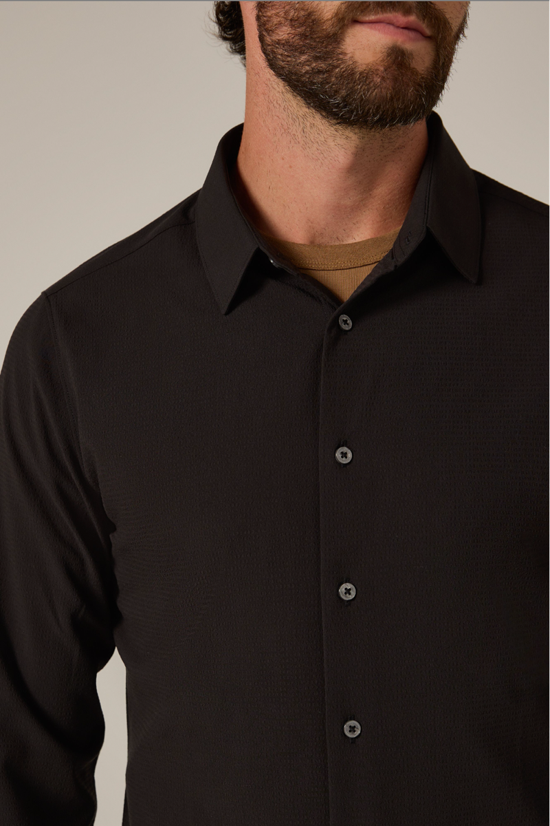 7DIAMONDS - Drayton Long Sleeve Shirt in Black