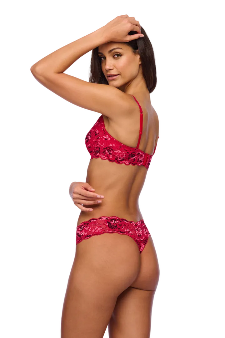 Cosabella - Never Say Never Ombre Cutie Low Rise Thong in Velluto/Black