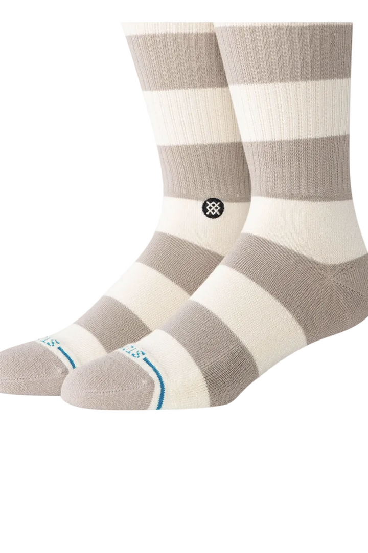 Stance - Stacked Up Crew Socks in String Grey