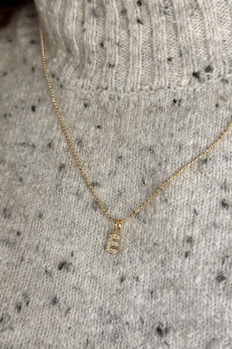 GoldFi - 18k Gold Filled Micro Cz Initial Letter Charm