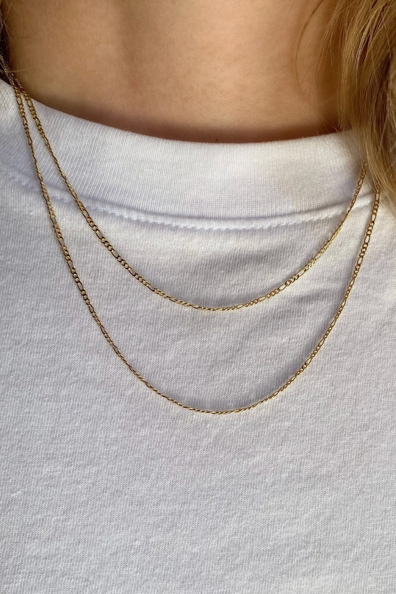GoldFi - 18k Gold Filled Thin Figaro Chain