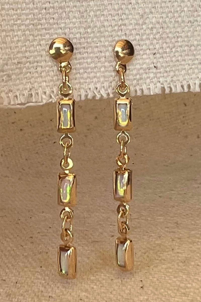 GoldFi - 18k Gold Filled Opal Drop Earrings