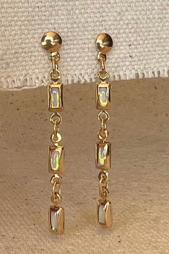 GoldFi - 18k Gold Filled Opal Drop Earrings