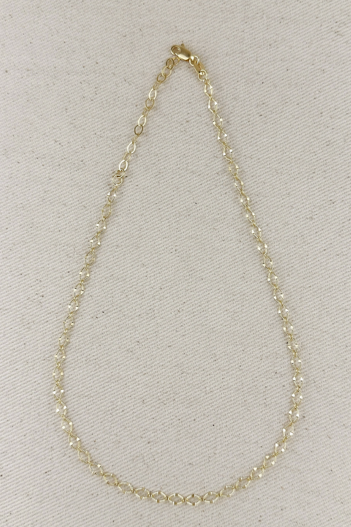 GoldFi - 18k Gold Filled Diamond Cut Detailed Chain Necklace