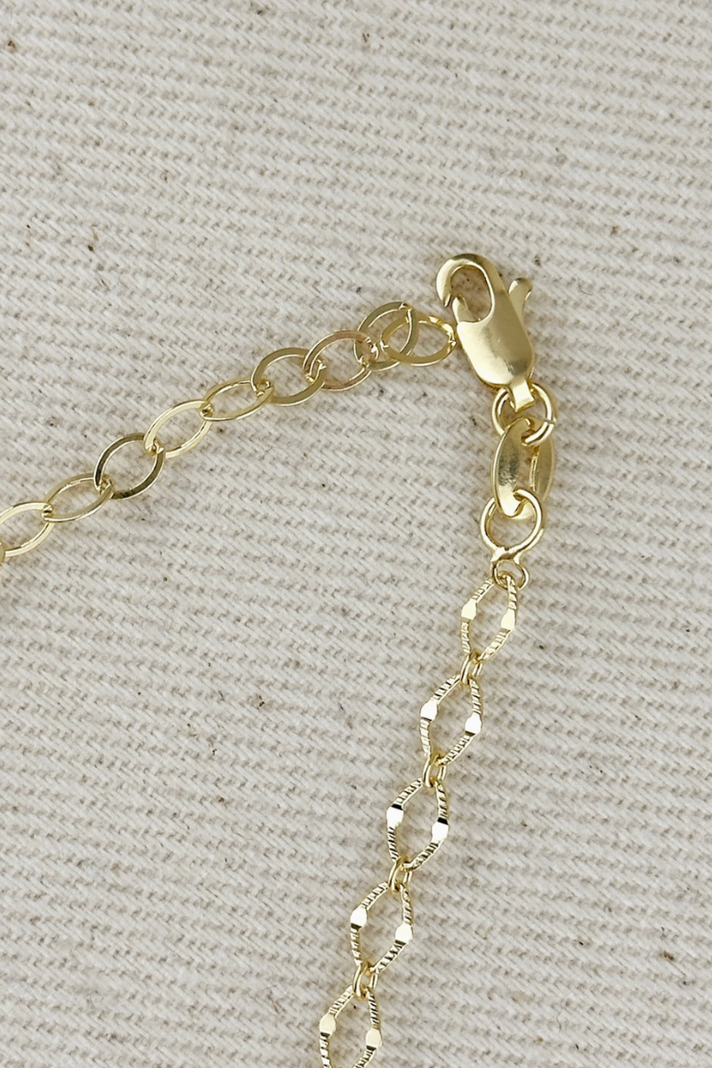 GoldFi - 18k Gold Filled Diamond Cut Detailed Chain Necklace